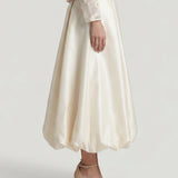 BEIGE FLOORLEE PEPLUM EMBROIDERED BLOUSE