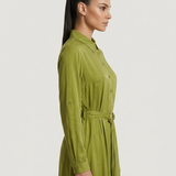 BELİ KUŞAKLI TENCEL ELBİSE