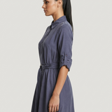 BELİ KUŞAKLI TENCEL ELBİSE