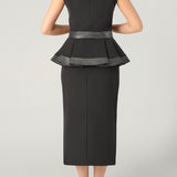 DERİ GARNİLİ PEPLUM YELEK