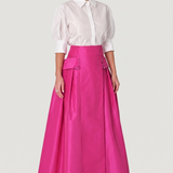 Fuchsia Pocket STONE TAFTA SKIRT