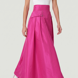 Fuchsia Pocket STONE TAFTA SKIRT