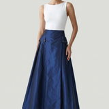 NAVY BLUE POCKET STONE TATA SKIRT