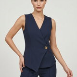 DARK BLUE BUCKLE VEST
