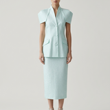 LONG VEST WITH MINT POCKET FLOOR