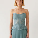 MINT PLUFFY TULLE SKIRT EVENING DRESS WITH Bodice