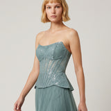 MINT PLUFFY TULLE SKIRT EVENING DRESS WITH Bodice