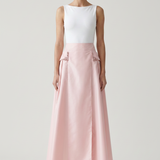 PINK STONE SKIRT WITH POCKETS