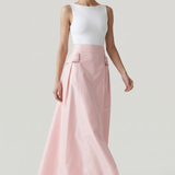 PINK STONE SKIRT WITH POCKETS
