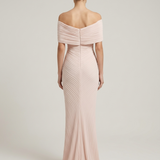 PINK EMBROIDERED PICKLED EVENING DRESS
