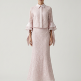 POWDER FISH PATTERN LACE SKIRT