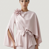 PUDRA PELERİN MODELLİ BLUZ