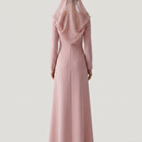 POWDER BACK DEGAJE, EMBROIDERED EVENING DRESS