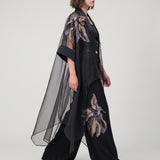 SİYAH BRODE APLİKELİ ORGANZE TWİN SET