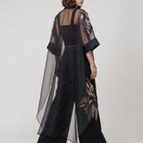 SİYAH BRODE APLİKELİ ORGANZE TWİN SET