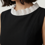 BLACK BACK-LOCKED EVENING DRESS