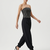 BLACK STONE BUSTIER WITH BACK TIE