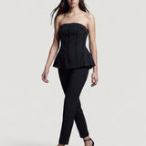 BLACK STONE BUSTIER, TROUSERS EVENING DRESS SET