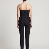BLACK STONE BUSTIER, TROUSERS EVENING DRESS SET