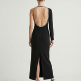 BLACK ONE SLEEVE EVENING DRESS